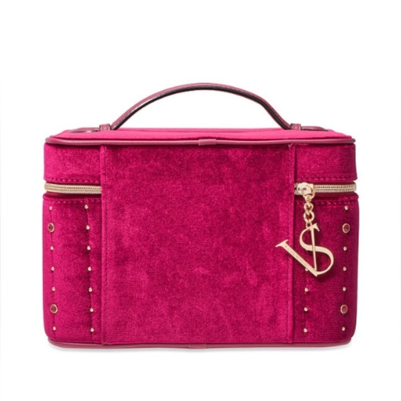 SOLD Victoria’s Secret Velvet Train Case Make Up Cosmetics Bag - Picture 4 of 4